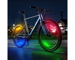 BOTC Spaakverlichting Fiets - Fiets reflecterende bladen - 7 Kleuren - Fietslamp USB Oplaadbaar - Spaakverlichting met bewegingssensor - 1 Stuk