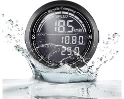 Fietscomputer-kilometerteller fiets-snelheidsmeter fiets-Draadloze fietscomputer - 2,2" LCD-scherm, automatische achtergrondverlichting - Universeel 12 functies, IP67 waterdicht - Fietssnelheidsmeter en kilometerteller, geschikt voor fietsen - Grijs