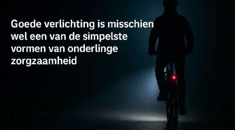 Goede verlichting is misschien wel de simpelste vorm van onderlinge zorgzaamheid