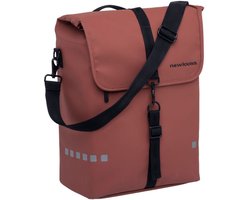 New Looxs Odense Single - Enkele Fietstas - Waterafstotend Polyester - Afneembare Fietstas Enkel - Geschikt voor Elektrische Fietsen - 17,5 liter - Roestbruin