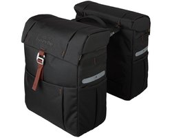 Dubbele fietstas Gazelle met MIK adapter 37 liter 31 x 40 x 15 (2x) - zwart/bruin