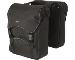 Fastrider Unibag Dubbele Fietstas - Voorzien van uitsparing voor snelbinders en LED verlichting - Waterafstotend - Reflectiestrepen - 28 liter - Zwart
