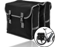 Dubbele Fietstassen 32L voor elektrische fietsen E-Bike | Fietstassen waterdicht en geschikt voor E-Bike, Stadfiets en racefiets - fietstas elektrische fietsen - Zwart 34.5 x 13.5 x 33.5 cm