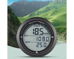 Fietskilometerteller - Fietssnelheidsmeter - Fietscomputer - fietscomputer draadloos - PVC - Zwart