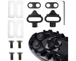 2 Pairs of Bicycle Caps met Non-Slip Plates - 2 Holes - Automatische Pedal Set - Compatibel met MTB SPD (SH51) - Voor MTB Schoenen en Indoor Cycling