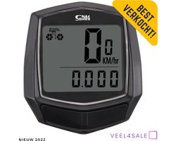 Sunding Digitale LCD Fietscomputer - Kilometerteller Fiets - Waterdicht - Bedraad