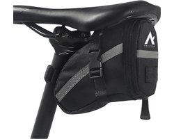 Aventra Zadeltas Fiets - Fietstas voor aan het zadel - Universeel Zadeltasje - Waterdicht - Reflecterend - Met rits en opbergvakje - Frametas - Racefiets – Moutainbike – Elektrische fiets - Fatbike Electrisch - Fatbike v20 - Zwart