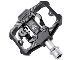 Fiets Pedalen voor SPD met 3 Afgedichte Lagere, Dubbele Functie en Antislip – Lichtgewicht Aluminium MTB en Racefiets Pedalen 9/16 inch