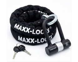 Maxx-Locks Tirau Art 4 Motorslot / Scooterslot - Kettingslot met Loop en Beugelslot - Art Gekeurd Slot voor Motor en Scooter & Brommer - 150 cm