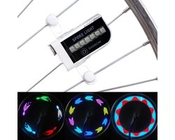 KELERINO. Spaakverlichting Fiets - LED Fietswiel Verlichting voor Spaken met 30 Patronen
