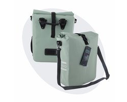 Voltano Fietstas 16L – Mint Groen – Enkele Pakaftas – 100% Waterdicht - Met Schouderband