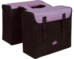 Greenlands - Dubbele Fietstas - 34 Liter - Zwart/Paars
