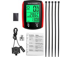 Kilometerteller Fiets - KM Teller Fiets - Fietsnavigatie - Waterdicht - Snelheidsmeter Fiets - Fietscomputer Bedraad
