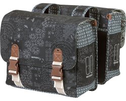 Basil Bohème dubbele fietstas - Zwart - 35 Liter
