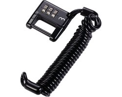 BBB Cycling Kabelslot Fiets - 120 CM - Mountainbike en Racefiets Slot Lichtgewicht - Compact Cijferslot: Fiets, Helm, Bagage - Klein Fietsslot - MiniSafe BBL-52