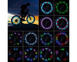BOTC Spaakverlichting Fiets - 30 patronen - Spaakverlichting met bewegingssensor - LED Fietswiel Spaak Licht - 1 Stuk