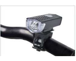 Waterdichte oplaadbare fietslamp - voorlicht- 400 lumen - Superfelle fietsverlichting met USB-kabel - Zwart - koplamp - voorlamp fiets