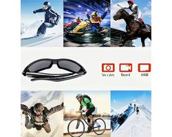 Zonnebril met Ingebouwde Camera – Handsfree Video & Foto – Compact & Discreet – Full HD 1080P Videobril – 1920 x 1080 pixels – Handsfree Opnemen – Sport & Outdoor Videobril – USB Oplaadbaar – Inclusief 64GB Geheugenkaart | House of Discovery