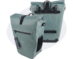 Voltano Luxe E-bike Fietstas 28L – Ice Blauw – Pakaftas Met Laptop vak – 100% Waterdicht - Met Schouderband