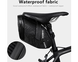 Inbike Waterdicht zadeltas - voor e-bike, MTB, Racefietsen - Grote Capaciteit - Fietszadeltas - waterbestendige zadeltassen, Fietsaccessoires - Opberging Zadel - 21cm lengte x 11cm hoogte x 8cm breedte