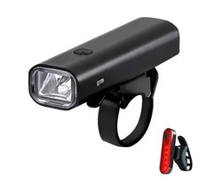 1 set USB-C oplaadbare fietslamp - fietslampjes oplaadbaar - fietsverlichtingsset - Fietslamp - waterdichte fietsverlichting set - Met standaard