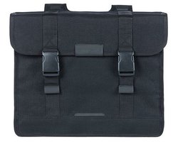 Basil Kavan Eco Classic Dubbele Fietstas – 58L – Zwart – Duurzaam Organisch Canvas – Waterafstotend – Reflecterend – Universal Bridge – 10 Jaar Garantie