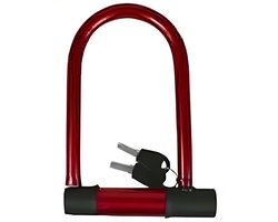 Benson Fietsslot / beugelslot - rood - 16 x 20 cm - Fietsslot/Scooter/Motorslot - Fiets sloten en accessoires