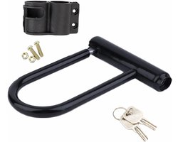 Fiets U-slot Zwaar antidiefstal beveiligingsslot met sleutel en montagebeugel voor elektrische scooters, mountainbikes, racefietsen en autodeuren