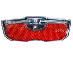 Rieba® Fiets Achterlicht - LED Fietsverlichting - 80 mm - Verlichting Bagagedrager - Fietslamp - Achterlamp - Batterijen Inclusief - Rood