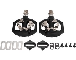 Dubbelzijdig platform multifunctioneel pedaal - Geschikt voor SPD - Mountainbike - Afgedicht klikpedaal - Met schoenplaatjes - Geschikt voor racefietsen