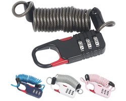 4 Stuks Draagbaar Cijferslot voor Fiets en Helm - Hoge Veiligheid