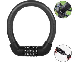 Colorful Sun® Fietsslot met cijferslot - Ø17,2mm / 40 cm - 1 stuk - Kabelslot Fiets - Fietssloten electrische fietsen - Cijferslot - Code Kabelslot - Cijfercombinatieslot - Slot met Code - Zwart