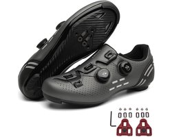 Racefietsschoenen met SPD-compatibele koppeling en Delta-platen