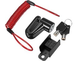 Stalen schijfremslot - 120 × 80 × 30 mm - Antidiefstalslot - Vervangend wielslot - Voor elektrische scooters, motoren, fietsen - Zwart,Rood