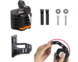 Vouwslot - Fietsslot - Fatbike Slot - Kettingslot - Zwaar Slot - Opvouwbaar - Compact - Anti-Diefstal - Compact En Opvouwbaar - Met Houder En 2 Sleutels - Voor Elk Type Fiets - Geschikt Voor Elektrische Fietsen / Motoren / Mountainbike - 78 CM