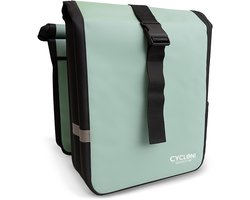 Cycloni GLIDE 48L Dubbele Fietstas - 100% Waterdicht Fietszakken - Moderne Design voor Electrische Fiets - Voor Dames en Heren - Mint Groen
