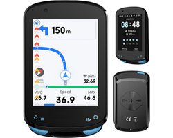 Fietsnavigatie-Fietscomputer-Fietsnavigatie gps voor fiets-Eenvoudig in gebruik-Fietsencomputer met kleurenscherm - draadloze fietscomputer - routeplanning en -navigatie - ondersteunt wifi en Bluetooth -Inclusief schermbeschermer