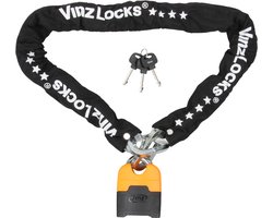 VINZ Makalu ART 4 Gekeurd Kettingslot 200cm | 3 sleutels | Geschikt vr Verzekering Motoren, Scooters, Fietsen, E-bikes, etc | Lichtgewicht Motorslot / Scooterslot / Fietsslot / ART 4 slot | 11mm Schakeldikte | 2 Meter lang Bootslot