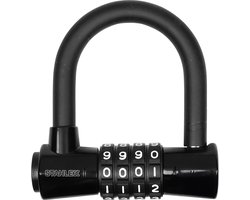 Stahlex superlock fiets beugelslot/cijferslot - zwart - staal - 9,7 x 10,4 cm - Fietsslot/scooter/motorslot