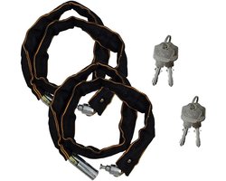 Tweedelig, duurzaam, veilig, antidiefstal fietskettingslot met 4 sleutels voor mountainbikes en racefietsen