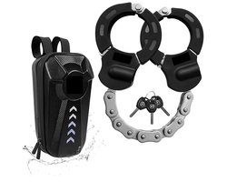 Fietsslot - Kettingslot - Scooterslot - E-scooter Slot - Motorfiets Slot - Handboei Slot - Anti Diefstal Slot - Kabelslot - Veiligheidsslot - Stalen Slot - Universeel Slot voor Fiets - Elektrische Step - Motor - Inclusief Opbergtas - Zwart