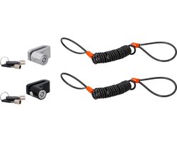 Dunlop Remschijfslot met Herinneringskabel - 2 Sleutels - Wielslot Fiets/ Motor/ Scooter