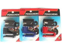 Slot - Remschijf - Zwart - Met houder - 2 sleutels - Scooter - Fiets - Motor - Wheel lock - Wielslot