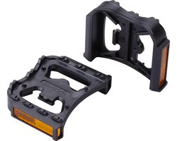 BBB Cycling SPD Adapter - FeetRest - Accessoires Klikpedalen - Met Reflectoren - Eenvoudige Montage - Multifunctionele Fietspedalen SPD & Platformpedalen - Zwart - BPD-90