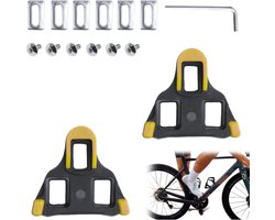 Fietspedaalwiggen voor SPD-SL pedaalsystemen – 1 paar universele inzetstukken voor fietsschoenen – verstelbare helling – zwart – geschikt voor racefiets – spinningfiets – indoorfiets – fietspedaalaccessoires