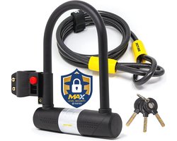 Fietsslot 16 mm U-slot met 1,2 m Stalen Kettingkabel en 3 Sleutels - Perfect voor Racefiets, Elektrische Fiets en Mountainbike