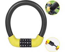 Colorful Sun® Fietsslot met cijferslot - Ø17,2mm / 40 cm - 1 stuk - Kabelslot Fiets - Fietssloten electrische fietsen - Cijferslot - Code Kabelslot - Cijfercombinatieslot - Slot met Code - Geel