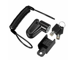Remschijf slot - zwart - Elektrische step slot - Elektrische step Slot Accessoires - Slot voor remschijf - Motorslot - Diefstalbeveiliging - met zwart herinneringskabel, 2 sleutels en opberg houder - voor scooter, fiets, elektrische fiets