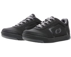 Mountainbike Schoenen voor Volwassenen | MTB Downhill Freeride | Comfortabele en Beschermende Pinned Flat Pedal Schoenen | Zwart Grijs