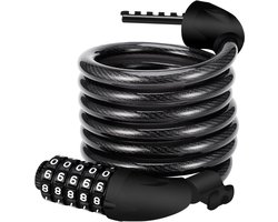 Kettingslot Fiets - Kabelslot - Fietsslot met Cijferslot - Fietssloten -Zwart